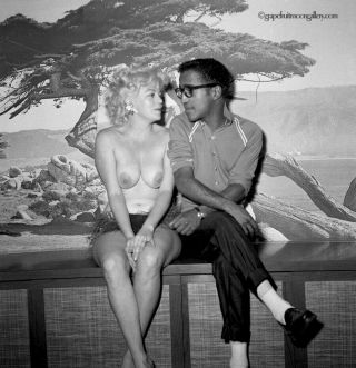 1959 Bunny Yeager Estate Negative Sammy Davis Jr.  And Topless Maria Stinger Ooak
