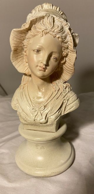 Vintage Miniature Colonial Lady’s Head Bust Figurine Statue