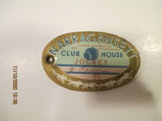 1936 Narragansett Club House Jockey Pass Booklet