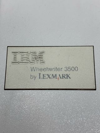 VINTAGE IBM WHEELWRITER 3500 BY LEXMARK ELECTRONIC TYPE 6787 - 007 3