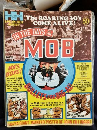 In The Days Of The Mob 1 1971 John Dillinger Wanted Poster Bound In.  Rare Fn