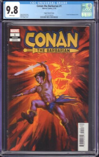 Conan The Barbarian 1 (marvel Comics,  2019) Cgc 9.  8 Fagan Variant Cover