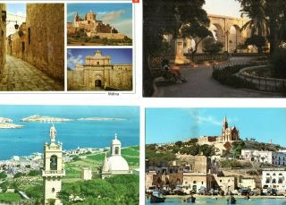 50 Postcards: Malta & Gozo (6) Vintage & Modern