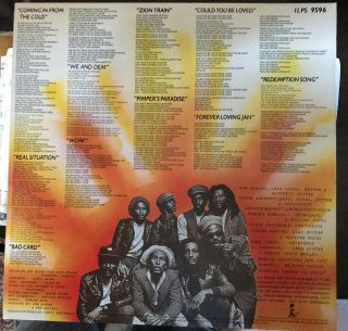 Bob Marley & The Wailers LP Uprising on Island VG,  1980 Reggae Album ILPS 9596 2