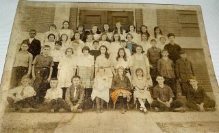 Rare Antique Integrated School Class African American Student Note Photo C.  1930