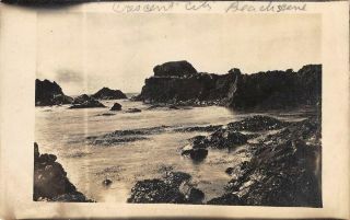 Rppc Crescent City,  Ca Beach Scene Del Norte Co California 1911 Vintage Postcard