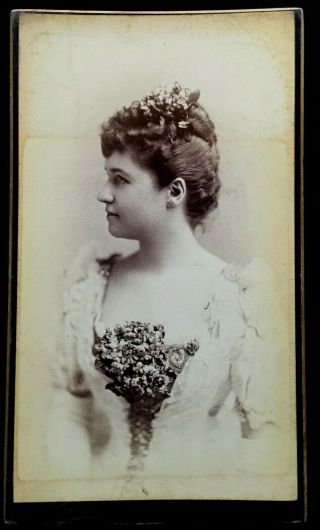 1890s Broadway Unknown Actress Oversized Mounted Cabinet Photo By Mora - Bb