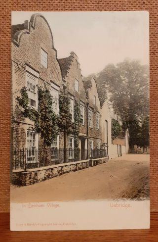 Old Street Scene Postcard - Denham Village Uxbridge Buckinghamshire England