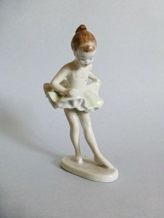 Antique Hungarian Hollohaza Porcelain Figurine,  Ballerina,  Dancing Girl,  Dancer