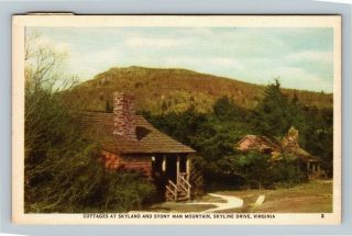 Cottages Skyland,  Stony Man Mountain Vintage Skyline Drive Virginia Postcard
