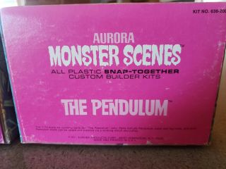 2 Vintage 1971 Aurora Monster Scenes Plastic Model Kits Vampirella The Pendulum 5