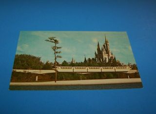 Walt Disney World " Monorail To The Magic Kingdom " Vintage Postcard