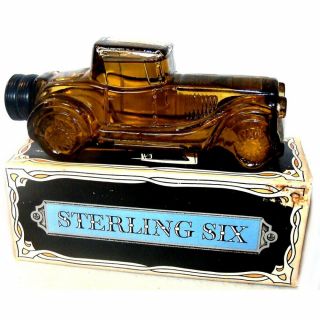 Avon For Men 1968 Sterling Six Tribute Car Aftershave Bottle & Box Vintage Empty