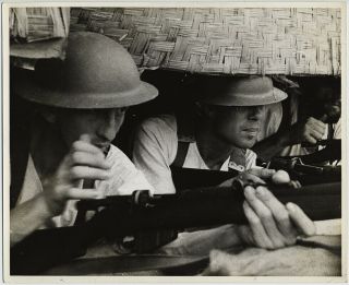 Extraordinary Sino - Japanese Japan China War Press Image Mounted Snipers Gunmen