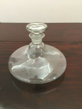 Vintage Ships Decanter Hand Blown Glass With Stopper