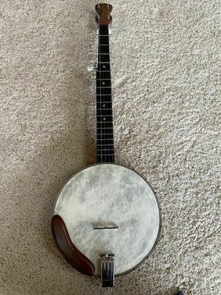 5 - String Open Back Banjo With Lb Gatcomb Vintage Antique Neck