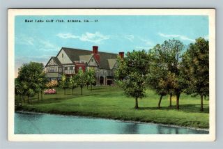 Atlanta Ga,  East Lake Golf Club House View,  Vintage Georgia C1920 Postcard