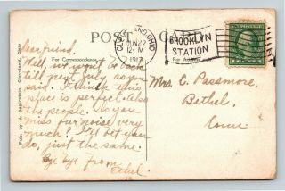 Cleveland OH,  Northern Ohio Lunatic Asylum,  Vintage Ohio c1917 Postcard 2