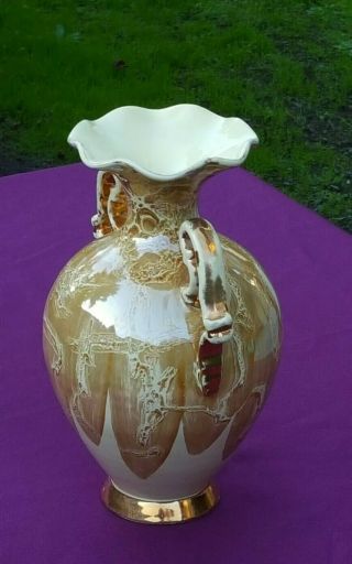 Vintage Ceramic Italian Vase Urn Robbia Gualdo Tadino Italy 2