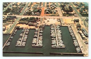 Vintage Beach Haven Jersey Shelter Harbor Marina Aerial Old Postcard B20