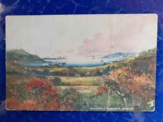 Vintage Raphael Tuck Oilette Postcard Kingston Harbour Jamaica