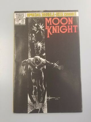 Moon Knight 25,  Marvel 1982,  Bill Sienkiewicz Cover Art,  Black Spectre