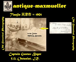 天津市 Tianjin China Captain Beyer 5.  Ostas.  Inf.  - Reg.  British Major O´brien 1901