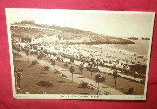 Old Postcard Of Barry Island.  Nells Point.  1947 Tuck 
