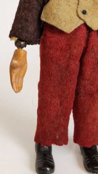 Antique Switzerland SABA BUCHERER Jointed Metal,  Character Doll Jeff,  1920’s 4