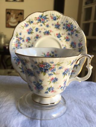Vintage Teacup And Saucer Royal Albert " Covent Garden " (rare) 1950s