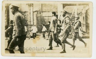 China 1920 Vintage Photograph Canton Revolution Prisoner Walking Execution Photo