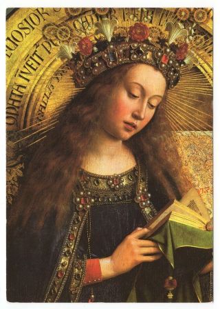 Old Postcard - Christianity - Belgium - Van Eyk: Lamb Of God - The Virgin [54]