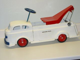 Vintage Wyandotte Wrecker Truck,  Ride On Toy Vehicle,  Pressed Steel