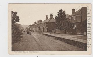 Old Card Huntingdon Road Thrapston 1926 Motorbike Sidecar Northampton