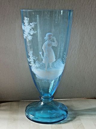 Light Blue Mary Gregory Vase,
