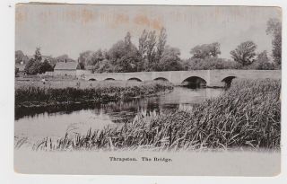 Old Card The Bridge Thrapston 1909 Kettering Northampton Peterborough