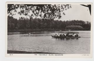 Great Old Real Photo Card Aqua - Belle Pleasure Boat Billing Aquadrome Northampton