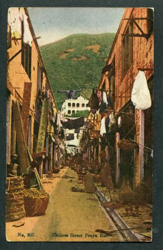 Old China Hong Kong Postcard - @ Chinese Street Praya East @ @