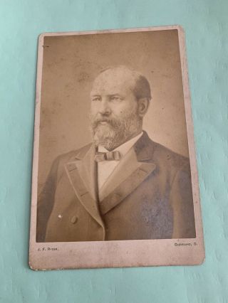 Vintage Cabinet Card James A.  Garfield 20th President United States Assassinated