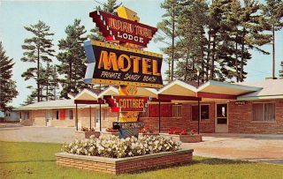 Traverse City Mi 1962 View Of The Long Gone Indian Trail Lodge Vintage Mich 592