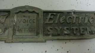 RARE vintage Western Electric Sound System aluminum sign 13 3/4 