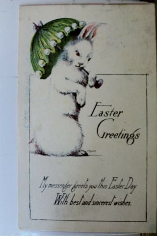Easter Greetings Day With Best Sincerest Wishes Postcard Old Vintage Card View