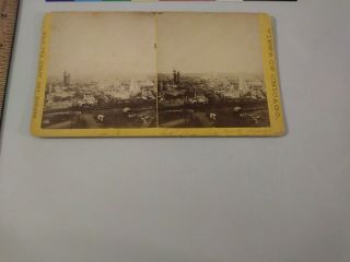 Chicago Fire Disaster From Court House Illinois Stereoview Photo