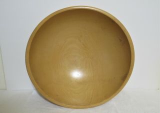 Vintage Hard Wood Bowl Primitive Mixing Dough Giant Size 16 " Hand Turned Antique