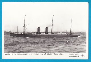 Old Cunarder Cunard Line S.  S.  Umbria At Liverpool