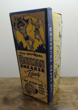Vintage 1966 The Official Batman Sneaker By Randy Box Only Uncut