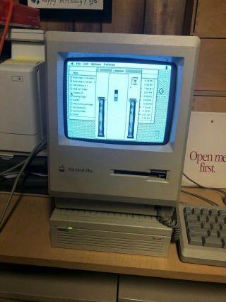 Vintage Apple Macintosh Plus Desktop Computer and Hard Drive including software 5