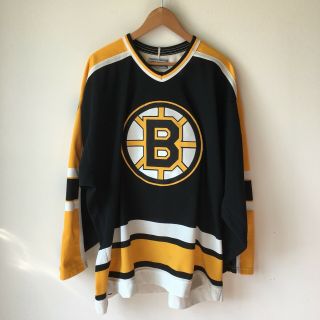 Authentic Nhl Boston Bruins Ccm Jersey Vintage 90’s Pooh Bear 52 Authentic Vtg
