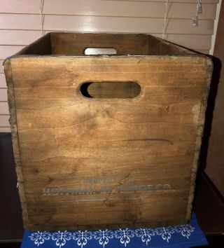 1957 HOFFMAN QUALITY BEVERAGES Wooden Crate Box Newark NJ Soda Collectible 3