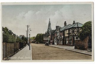 Leicestershire Leicester Road Oadby Nr Leicester Vintage Postcard 17.  1